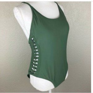 Xhilaration Swimsuit One Piece Woven Low Back